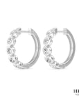 Bezel Set Round Cut Lab Grown Diamond Hoops