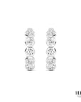 Bezel Set Round Cut Lab Grown Diamond Hoops