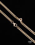 Heart Shape Diamond Cuban Chain Necklace-Helios Fine Jewelry