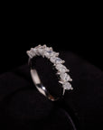 Marquise Shape Half Diamond Eternity Ring-Helios Fine Jewelry