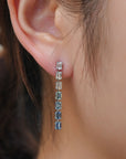 Aqua Toned Sapphire Earrings-Helios Fine Jewelry