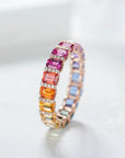 Rainbow Sapphires Eternity Ring