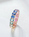 Rainbow Sapphires Eternity Ring